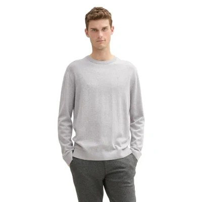 Abbildung von TOM Tailor Strickpullover, Herren, Größe: Small, Light stone grey melange