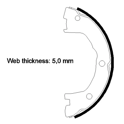 Abbildung von TEXTAR 91059000 Handbremsbeläge ohne Handbremshebel IVECO: DAILY 3 Pritsche/Fahrgestell, 4 Kasten/Kombi, 2 Kasten/Kombi