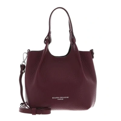 Abbildung von Gianni CHIARINI Leder Handtasche Schultertasche Dua Handbag Wine Berry T. Moro beere