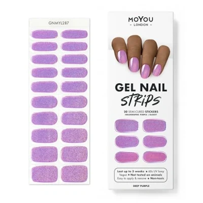 Abbildung von MoYou Gel Nail Strip Glitters (Various Options) Deep Purple