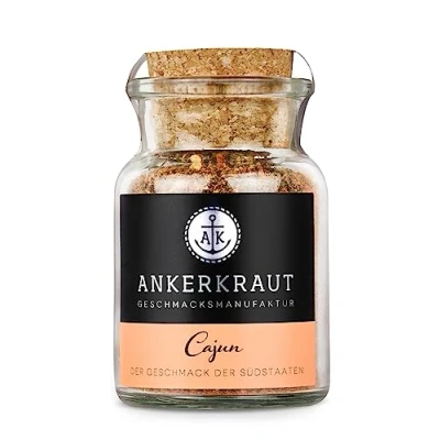 Abbildung von Ankerkraut Cajun Gewürzmischung, BBQ Rub Gewürzmischung zum Zubereiten von Gumbos und Jambalaya Gerichten, 65g im Korkenglas