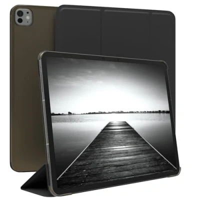 Abbildung von EAZY Case Schutzhülle mit Stifthalter für iPad Pro 13&quot; (2024) Hülle Smart Cover Tablet Smartcase zum Aufstellen Klapphülle Standfunktion Sleep Wake Up Funktion Kunstleder Etui Nachtgrün
