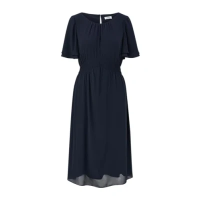 Abbildung von s.Oliver Black Label MIT Raffung Freizeitkleid, Damen, Größe: 34, Navy