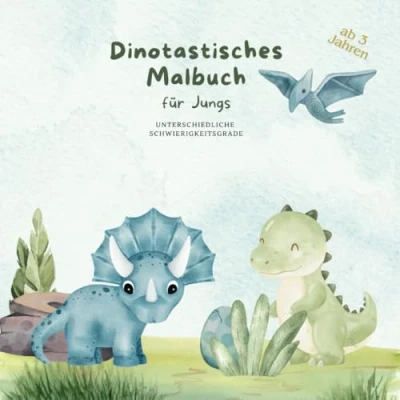Abbildung von Dinotastisches Malbuch für Jungs ab 3 Jahren: Dinosaurier, Krokodile, Drachen