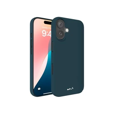 Abbildung von Mous Hülle für iPhone 16 Plus MagSafe Kompatibel Case Super Thin 2.0 Schlanke Design Handyhülle Navy Blau
