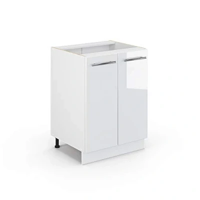 Abbildung von Vicco Unterschrank Fame Line, Weiß Hochglanz/Weiß, 60 cm ohne Arbeitsplatte
