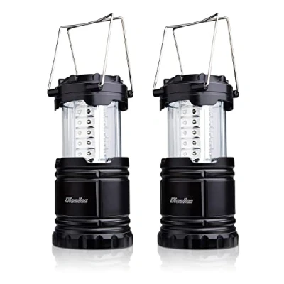 Abbildung von Diealles Campinglampe, 2 Pack 30 LEDs Faltbare Wasserdicht Camping Licht mit Haken, Tragbare Laterne für Zelt, Wandern, Angeln, Notfall Blackout