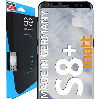 Abbildung von smart engineered [2 Stück Entspiegelte 3D Schutzfolien kompatibel mit Samsung Galaxy S8+, hüllenfreundliche matte Displayschutz Folie, Schutz vor Schmutz und Kratzern, kein Schutzglas