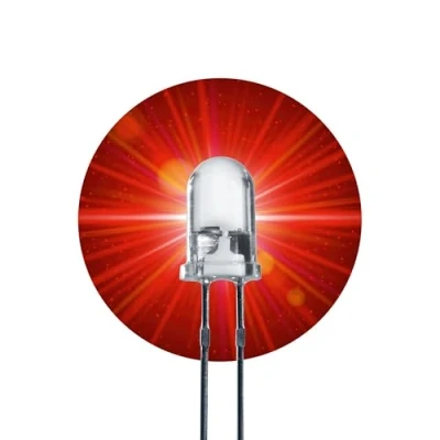 Abbildung von Lumetheus LED 5mm Farbe rot 40000 mcd 25 Stück Leuchtdiode extra hell 2V rote Diode 2 Pin LEDs