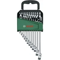 Abbildung von Bosch Ringmaulschlüssel Set 12 teilig (universeller Einsatz; hochwertig; aus Chrom Vanadium; hohes Drehmoment; Ring und Maulschlüssel; metrisch 6 19 mm; ergonomisch; praktischer Aufbewahrungsclip)