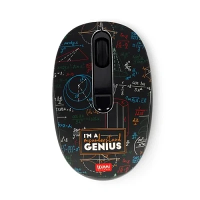 Abbildung von LEGAMI kabellose Maus mit ultrakompaktem USB Empfänger, Genius Thema, 3 Geschwindigkeitsoptionen, ABS Material, Verbindung bis zu 10 m