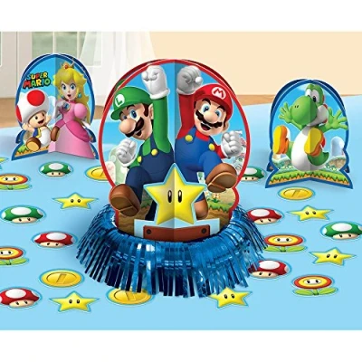 Abbildung von Tischdekorationsset Super Mario mit Konfetti