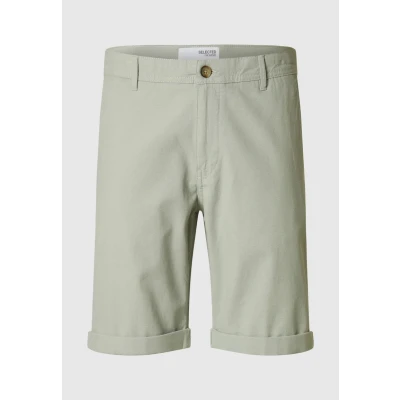 Abbildung von Selected Homme Luton FLEX NOOS Shorts, Herren, Größe: Small, Iceberg green detailw oatmeal