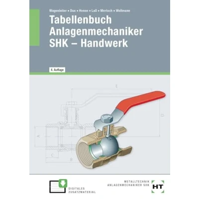Abbildung von Tabellenbuch Anlagenmechaniker SHK Handwerk