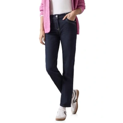 Abbildung von Cecil Rinsed Jeans Slim Fit, Damen, Größe: 28x30, Blau
