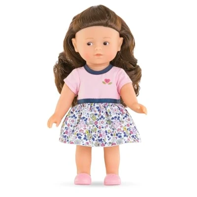 Abbildung von Corolle Mini Corolline Romy, Vollvinylpuppe mit langem Haar und 45 Jahre Outfit in Geschenkbox, Vanilleduft, 20cm, Schuhe Nicht abnehmbar, ab 3 Jahren