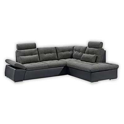 Abbildung von ED EXCITING DESIGN Ecksofa &quot;Jakarta L Form&quot;, mit Bettfunktion, Kopfstützen, Nierenkissen etc.
