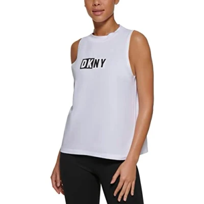 Abbildung von DKNY Women&#039;s Logo Tank Top, White, Klein