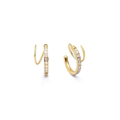 Abbildung von Singularu Swirl Ohrringe goldcoloured, Damen, Größe: One Size, Gold coloured