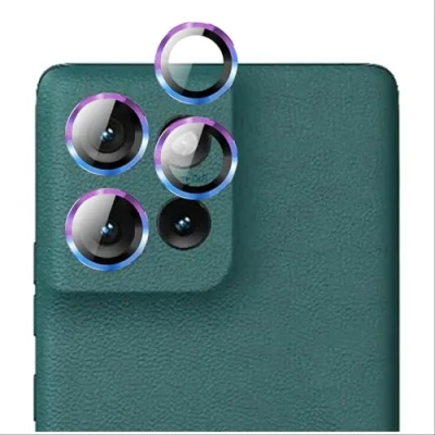 Abbildung von GIOPUEY [Kompletter Schutz Kameraschutz Kompatibel mit Motorola Edge 50, [Doppelter Schutz] Metall Ring + Schutzglas, Colorful