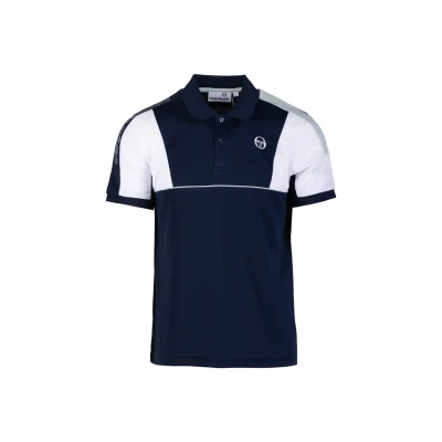 Abbildung von Sergio Tacchini Alettone Poloshirt, Herren, Größe: Large, Navy surf spray