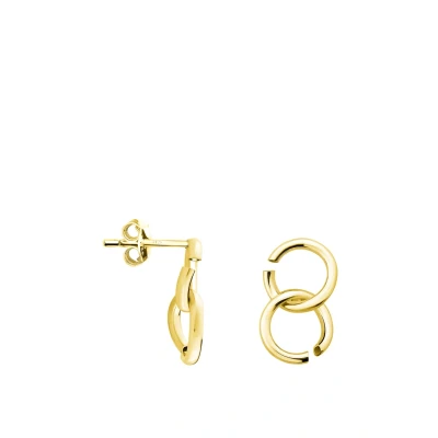 Abbildung von SOFIA MILANI Damen Ohrringe 925 Silber vergoldet/golden Kreis Ohrstecker E1272