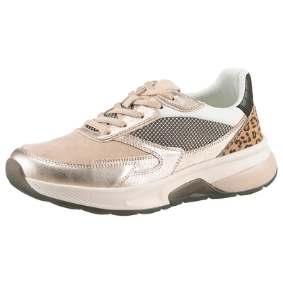 Abbildung von Gabor Rollingsoft Keilsneaker, Freizeitschuh, Halbschuh, Schnürschuh mit Kontrastbesätzen