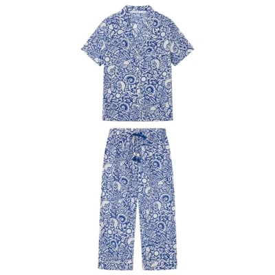 Abbildung von Women&#039;secret Damen Kurzärmeliger Schlafanzug Mix and Match Seasides Pyjamaset, Blue Print, L