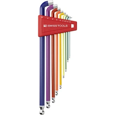 Abbildung von PB Stiftschlüsselsatz 100 L+K Regenbogen 1,5 10 mm