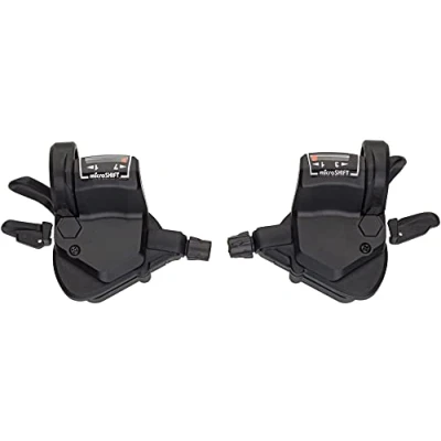 Abbildung von MTB Thumb tap Schalthebel Set Pair Shimano 3x7 speed black