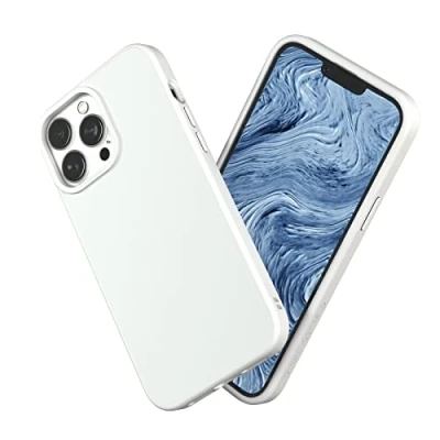 Abbildung von RhinoShield Case kompatibel mit [iPhone 13 Pro Max] SolidSuit Stoßdämpfende &amp; schlanke Schutzhülle Premium Finish 3.5 Meter Fallschutz Klassik Weiß
