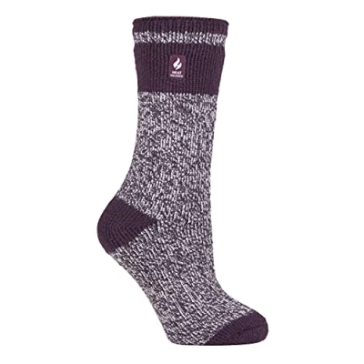 Abbildung von HEAT HOLDERS Damen Extra Warm Innen Flauschig Thermosocken für Geschenk Socken Winter (37 42, Plum (Sydney))