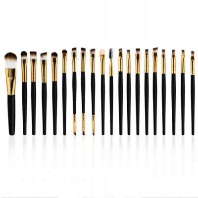 Abbildung von PROFICO pinsel Set Makeup Professionelles Make Up 20 Stück Synthetik Pinsel, Puderpinsel, Foundation Concealer Lippenpinsel Blush Augenpinsel Schwarz