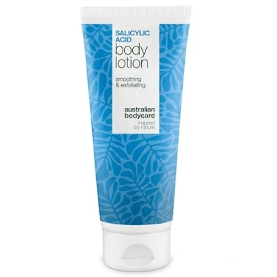 Abbildung von Körperlotion Mit Salicylsäure gegen Unreinheiten, trockene und fettige Haut. BHA, Niacinamid Hyaluronsäure für Exfoliation Feuchtigkeit