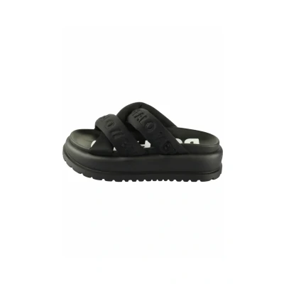Abbildung von Buffalo Palma Cross Pantolette hoch, Damen, Größe: 40, Black Polyester