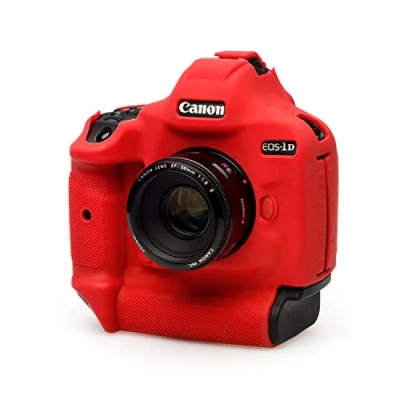 Abbildung von easyCover Silikon Kameratasche Schutz für Ihre Kamera Canon 1Dx Mark III Rot