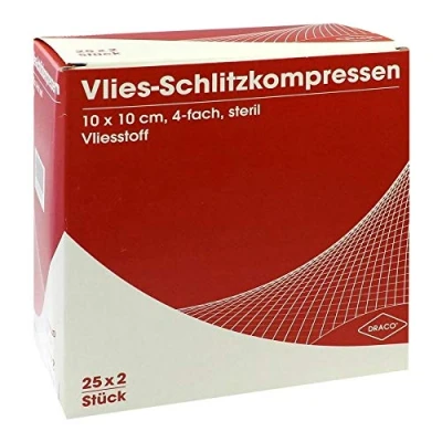 Abbildung von Schlitzkompressen Vlies 10x10 cm steril 25X2 St