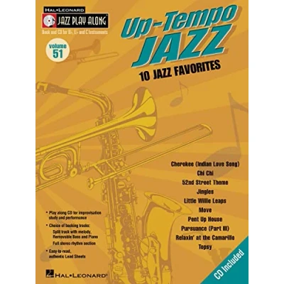 Abbildung von Jazz Play Along Volume 51 Up Tempo Bflatinst Book / Cd: Along, CD für Instrument(e) in b (Hal Leonard Along)