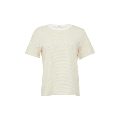 Abbildung von s.Oliver MIT Schmuckperlen Tshirt print, Damen, Größe: 34, Beige