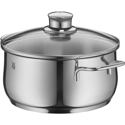 Abbildung von WMF Bratentopf Diadem Plus, Cromargan® Edelstahl rostfrei 18/10 (1 tlg., 1x mit Deckel 16 cm (Volumen 1,5l, Höhe 7,6 cm), optimal für Herdplatten Ø 14,5