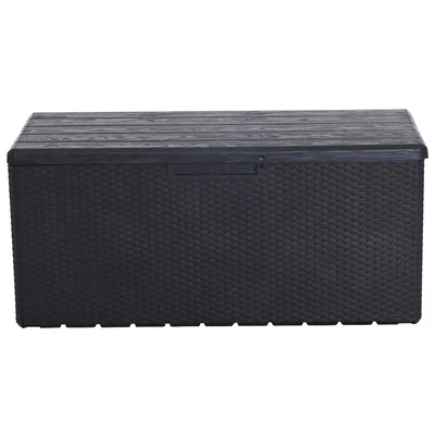 Abbildung von Siena Garden Kissenbox &quot;Portofino&quot;, 340 L, Rattan/Holzoptik, anthrazit