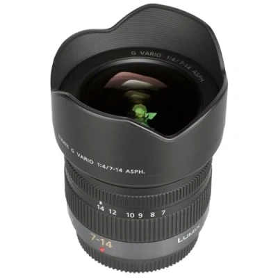 Abbildung von Panasonic H F007014E LUMIX G Vario Superweitwinkel 7 14 mm F4.0 ASPH. Objektiv (14 28 KB) schwarz
