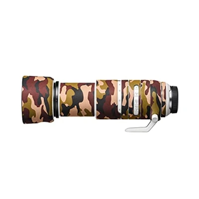 Abbildung von easyCover Lens Oak Objektivschutz Schutz für Ihr Kameraobjektiv Geeignet Canon RF 100 500mm F4.5 7.1L is USM Braune Camouflage