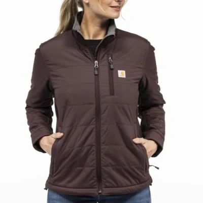 Abbildung von Carhartt Damen Winterjacke Relaxed Fit Light Insulated, Farbe:BlackBerry, Größe:S