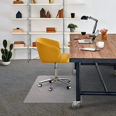 Abbildung von Floortex Cleartex Advantagemat Bodenschutzmatte aus Phthalatfreiem Vinyl für niederflorige Teppichböden bis 6 mm Florhöhe, transparent, 120 x 75 cm