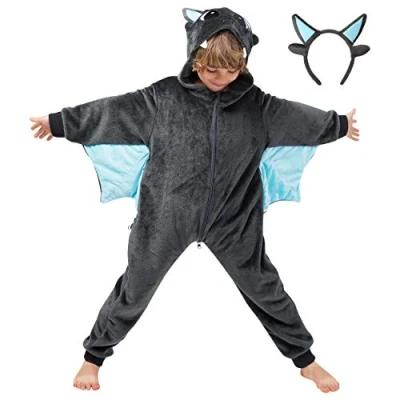 Abbildung von Corimori Jumpsuit Kinderkostüm Onesie Overall in Größen 90 110cm (2 tlg) Jumpsuit, Pyjama, Fasching, Kigurumi, Tierkostüme, Drache &quot;Spark&quot;