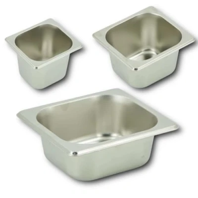 Abbildung von HOOZ GN Behälter 1/9 Edelstahl, 100 mm Höhe Warmhaltebehälter Essen, lebensmittelechter Gastronormbehälter aus Abtropfen oder als Gareinsatz, Hitzebeständiger Gastro