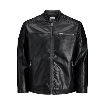 Abbildung von Jack &amp; Jones Jcorocky Jacket Kunstlederjacke, Herren, Größe: 6XL, Black