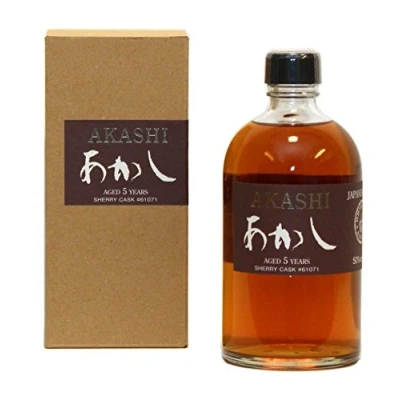 Abbildung von Akashi 5 Years Single Malt Japanese Whisky 50% 0,5l Flasche