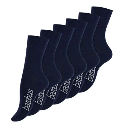 Abbildung von Vincent Creation 6 Paar Damen BAMBUS Socken,beigè, Spitze handgekettelt, Ohne Gummibund (35/38, marine)